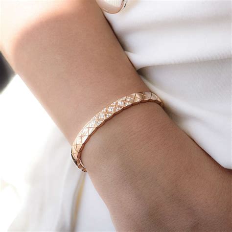 chanel rose gold bangle|chanel coco crush bracelet price.